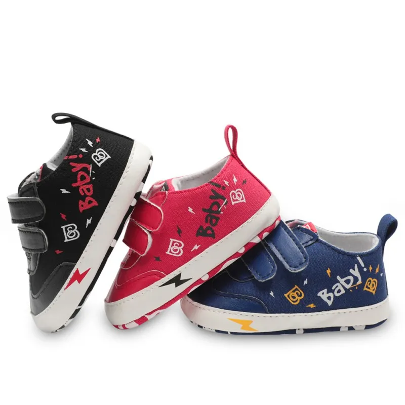 Baby Shoes First Walkers Fashion Boys Soft Bottom Casual Cute Breathable Newborn Toddler 0-18M |