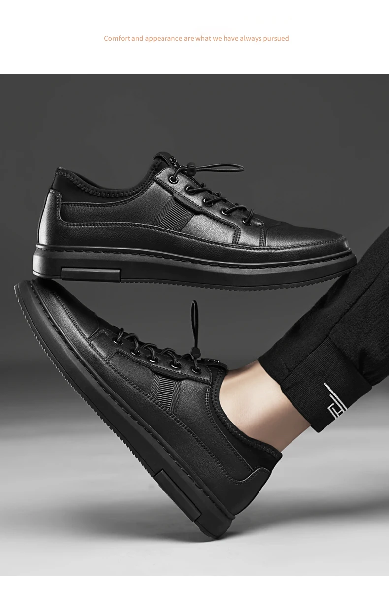 

Men's Shoes 2021 New Autumn Trendy Shoes Men's Casual Leather Shoes Wild Fashion Trendy Shoes Leather Soft Sole Shoes Men