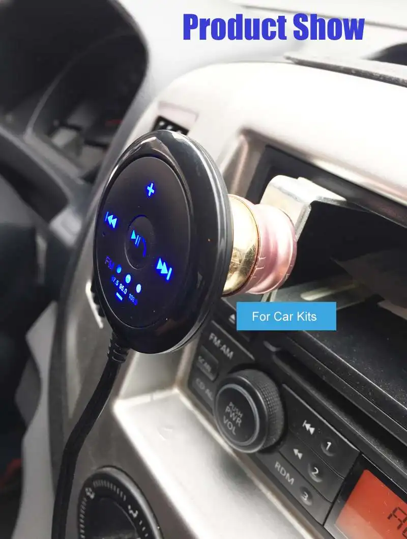 Bluetooth Aux беспроводной 3,5 мм автомобильный комплект музыкальный приемник адаптер громкой связи светодиодный дисплей Автомобильный дополнительный Громкоговоритель Поддержка для iPhone SiRi