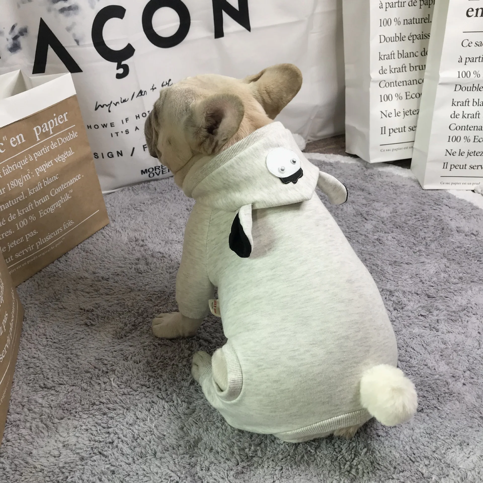 Осенне-зимняя хлопковая одежда для домашних животных маленьких собак комбинезон