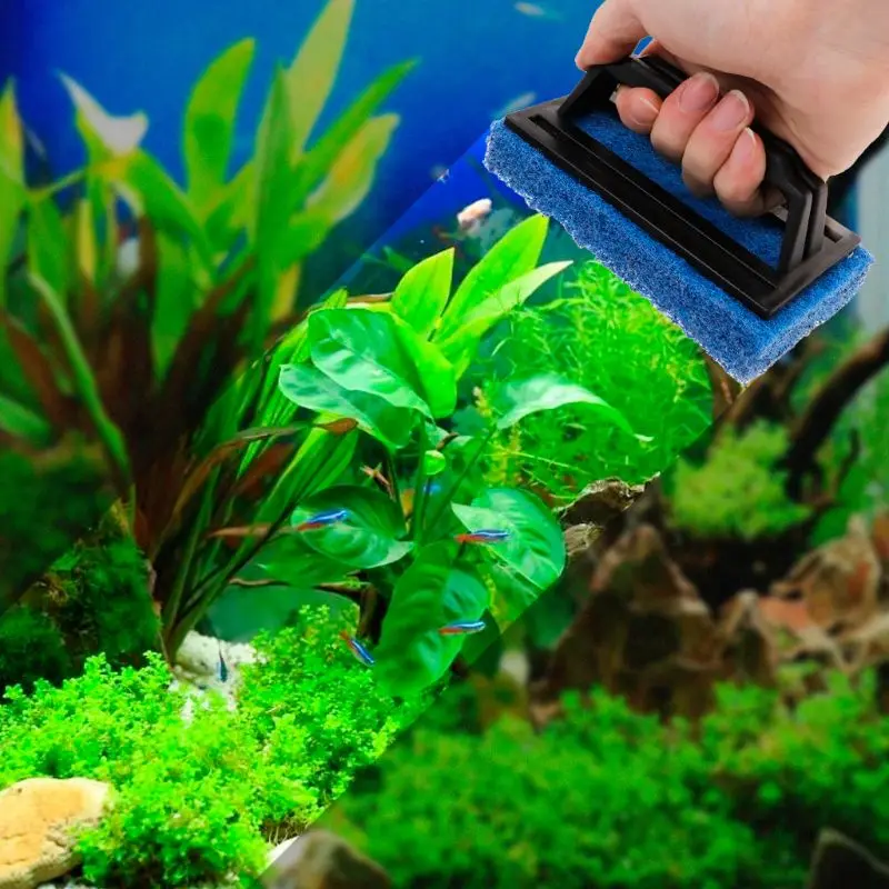 2020 новая аквариумная щетка аквариум с одной ручкой для очистки водорослей