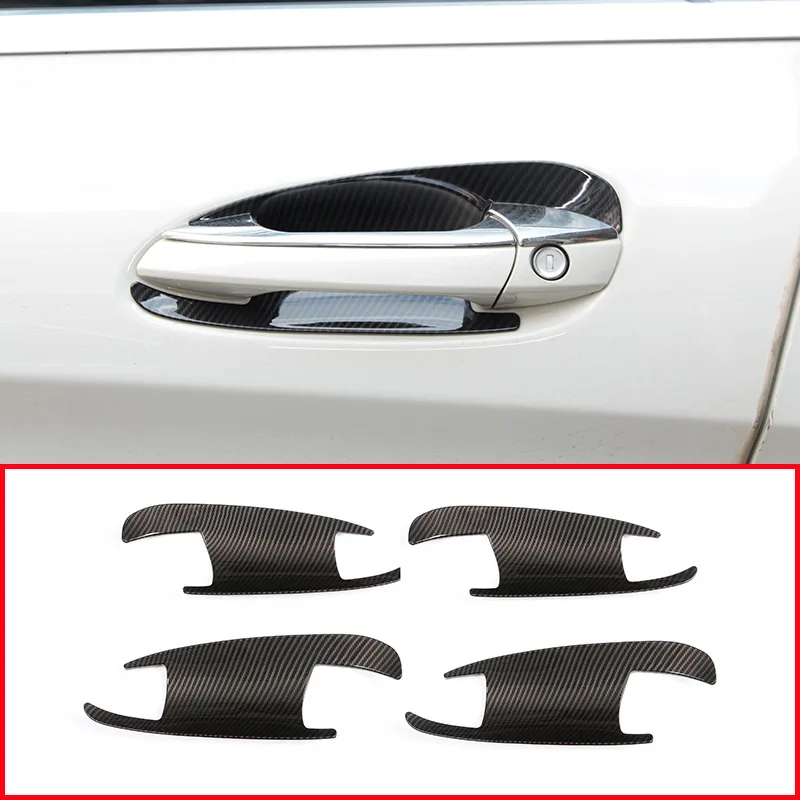 

Carbon Fiber ABS Chrome Car Door Bowl Cover Trim For Mercedes Benz GLK GL ML C Class W204 X204 Car Accessories Left Hand Drive