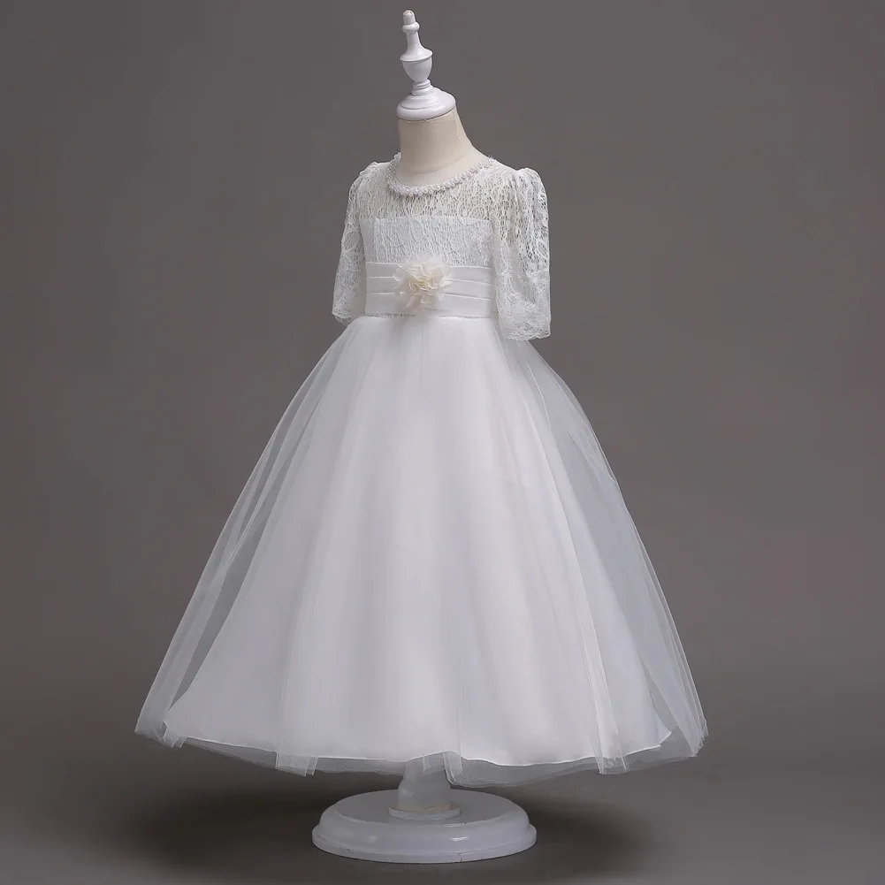 Flower Girl Lace Dress Clothes Princess Party Pageant Long Gown Kids Dresses for Girls Wedding Evening Clothing 6-14 Years | Свадьбы и