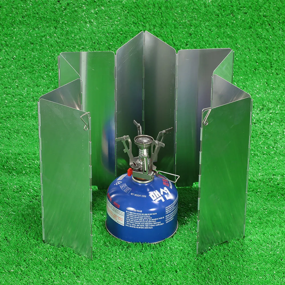 Ветровое стекло для плиты 10 тарелок отдыха на открытом воздухе газовая плита