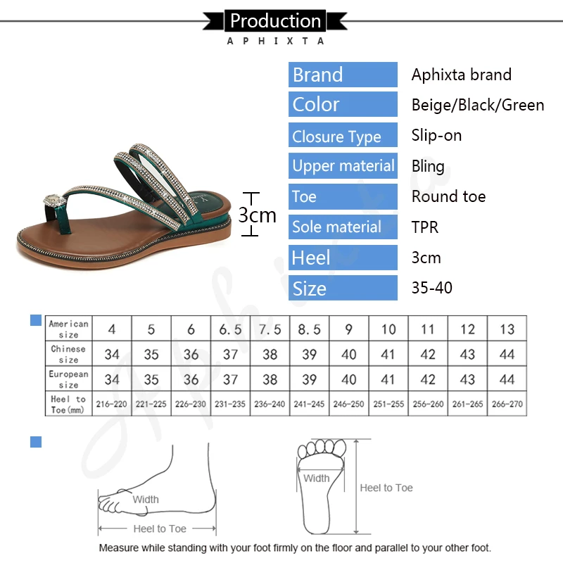 

Wedges Sandals Women Rhinestones Female Flip Flops Summer Modis Leather Crystal Slippers Ladies Babouche Bling Shoes