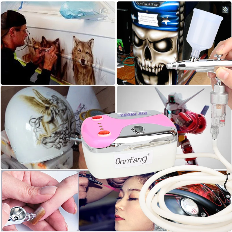 Onnfang мини Аэрограф компрессор аэрограф распылитель для краски макияж боди арт