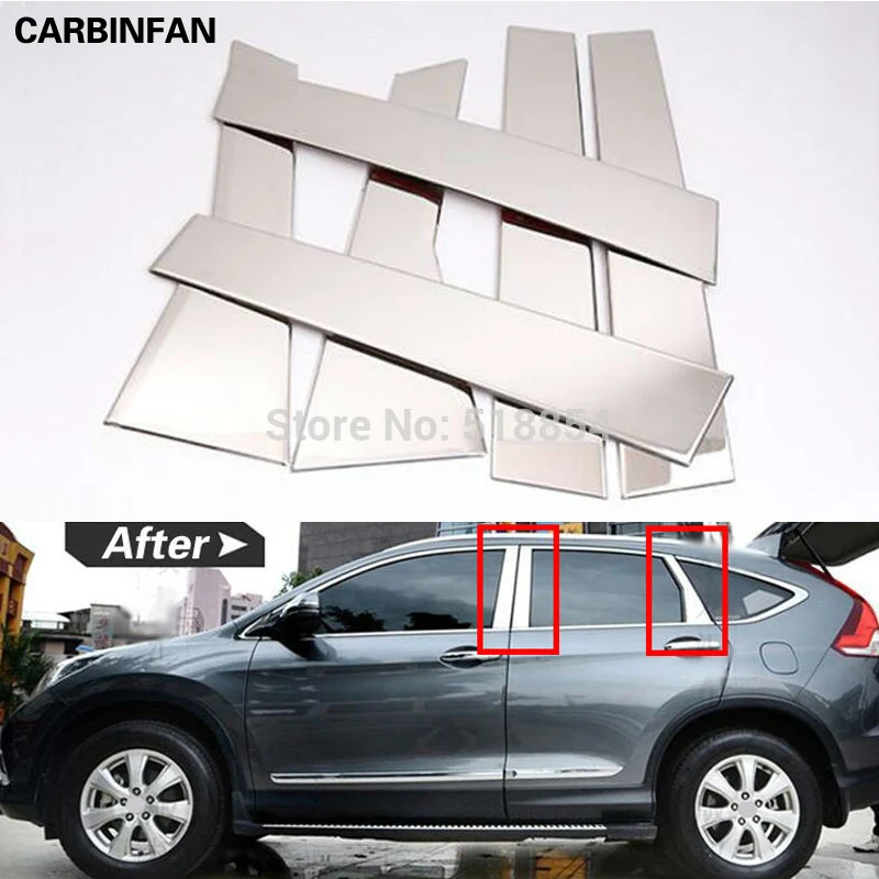Подходит для HONDA CRV CR V 2012 2013 2014 оконные хромированные столбы крышка отделка