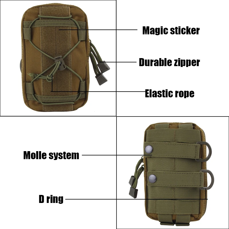 600D Molle EDC пакет тактический аксессуар сумка жилет поясной ремень крепление гаджет