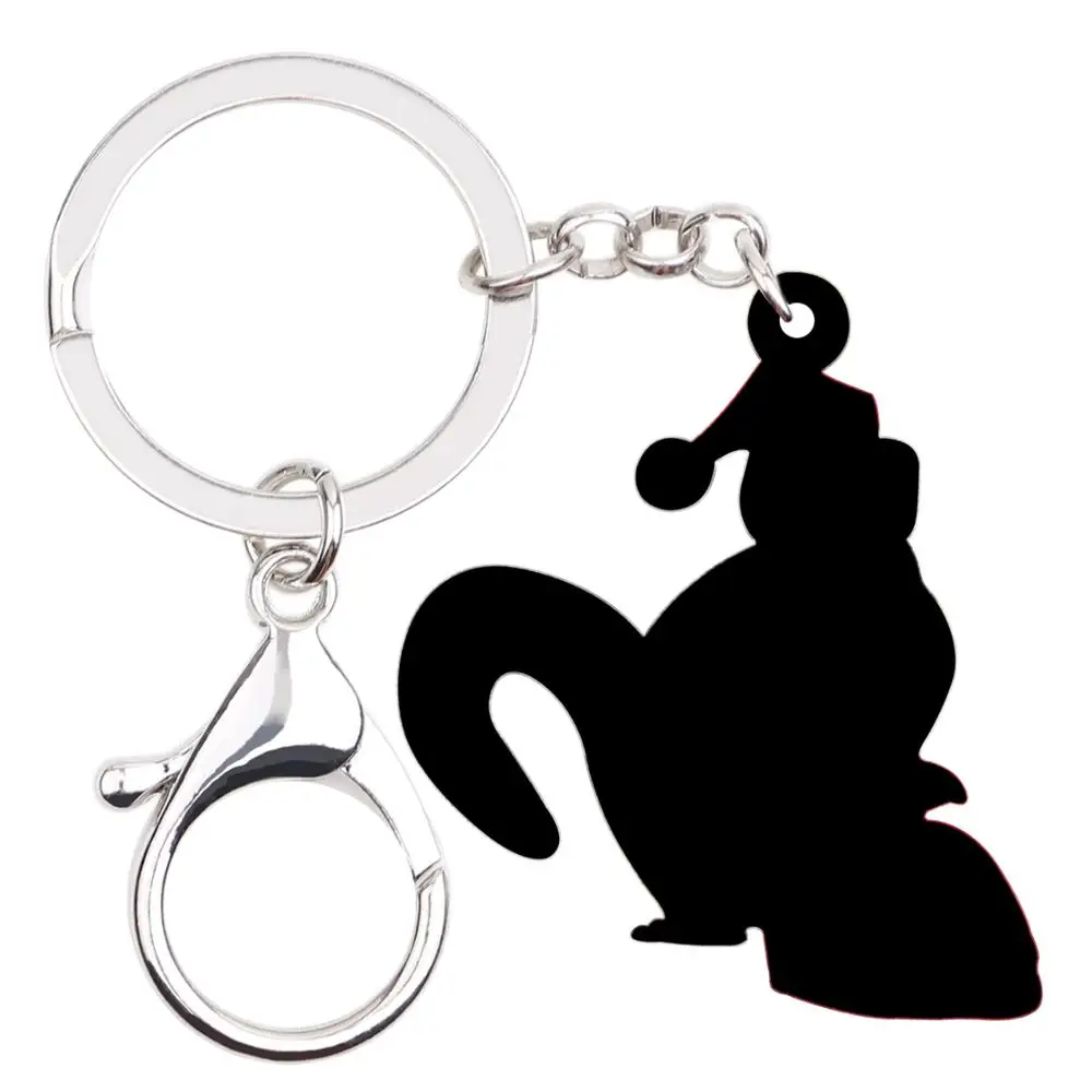 Акриловый Рождественский Подарочный Брелок в виде белки Bonsny брелок для