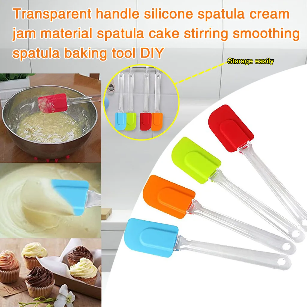 4 шт. теплостойкость гибкие силиконовые шпатели торт шпатель скребок Пособия по