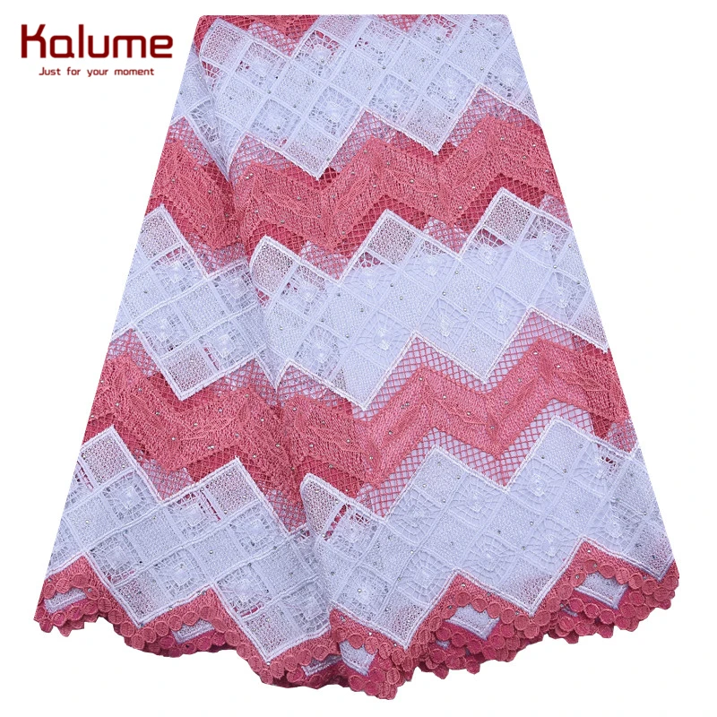 Высококачественный африканский гипюр Kalume кружевная ткань вышивка