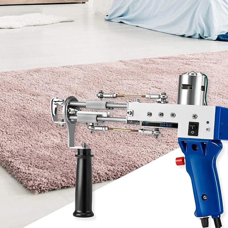 

Electric 2 IN 1 Carpet Tufting Gun Can Do Both Cut Pile and Loop Pile Hand Gun Carpet Weaving Flocking Machines EU/US/UK Plug