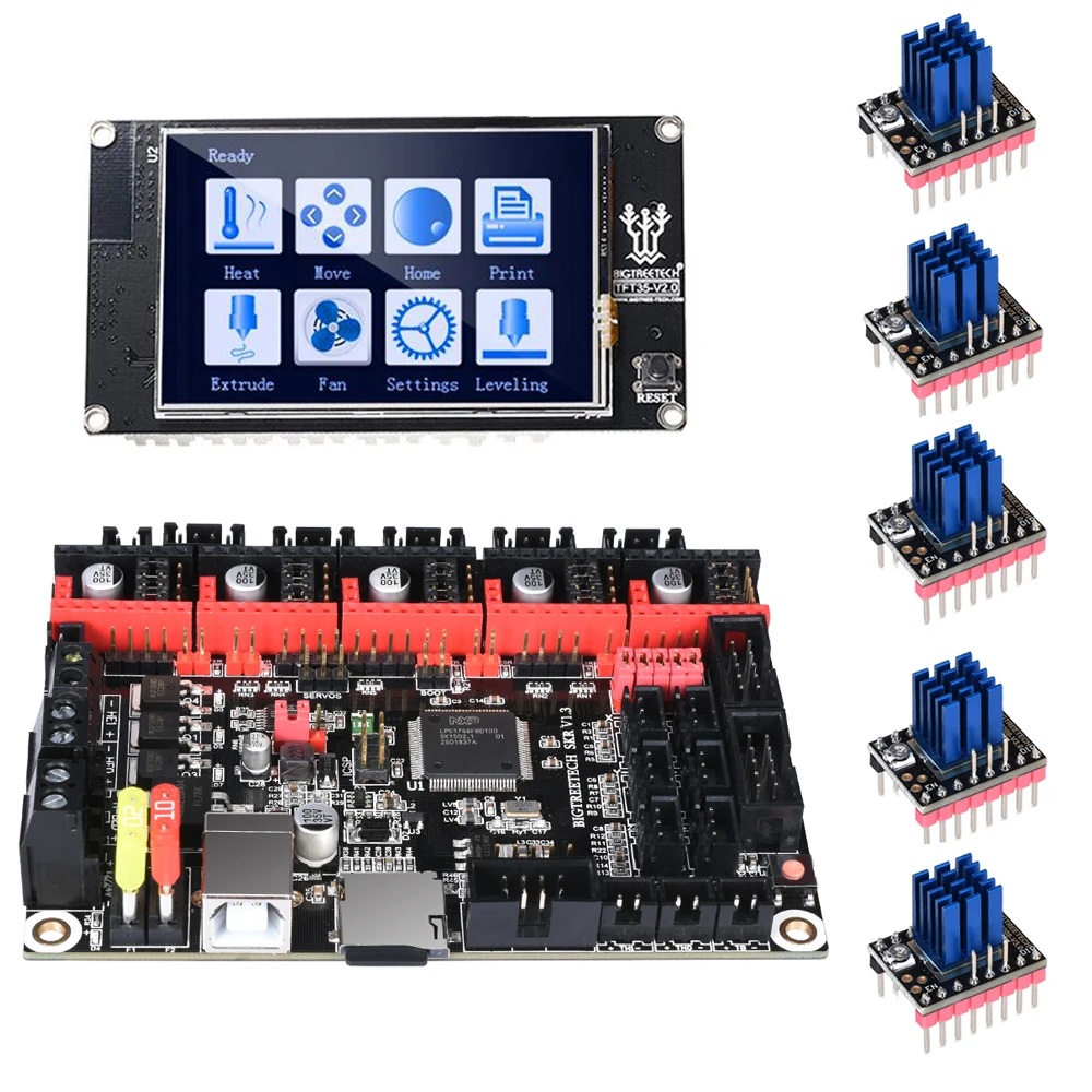 BIGTREETECH SKR V1.3 плата управления 32 бит+ TMC2208 TMC2130+ BLTouch+ TFT35 сенсорный экран 3d части принтера для Ender 3/5 SKR MINI E3