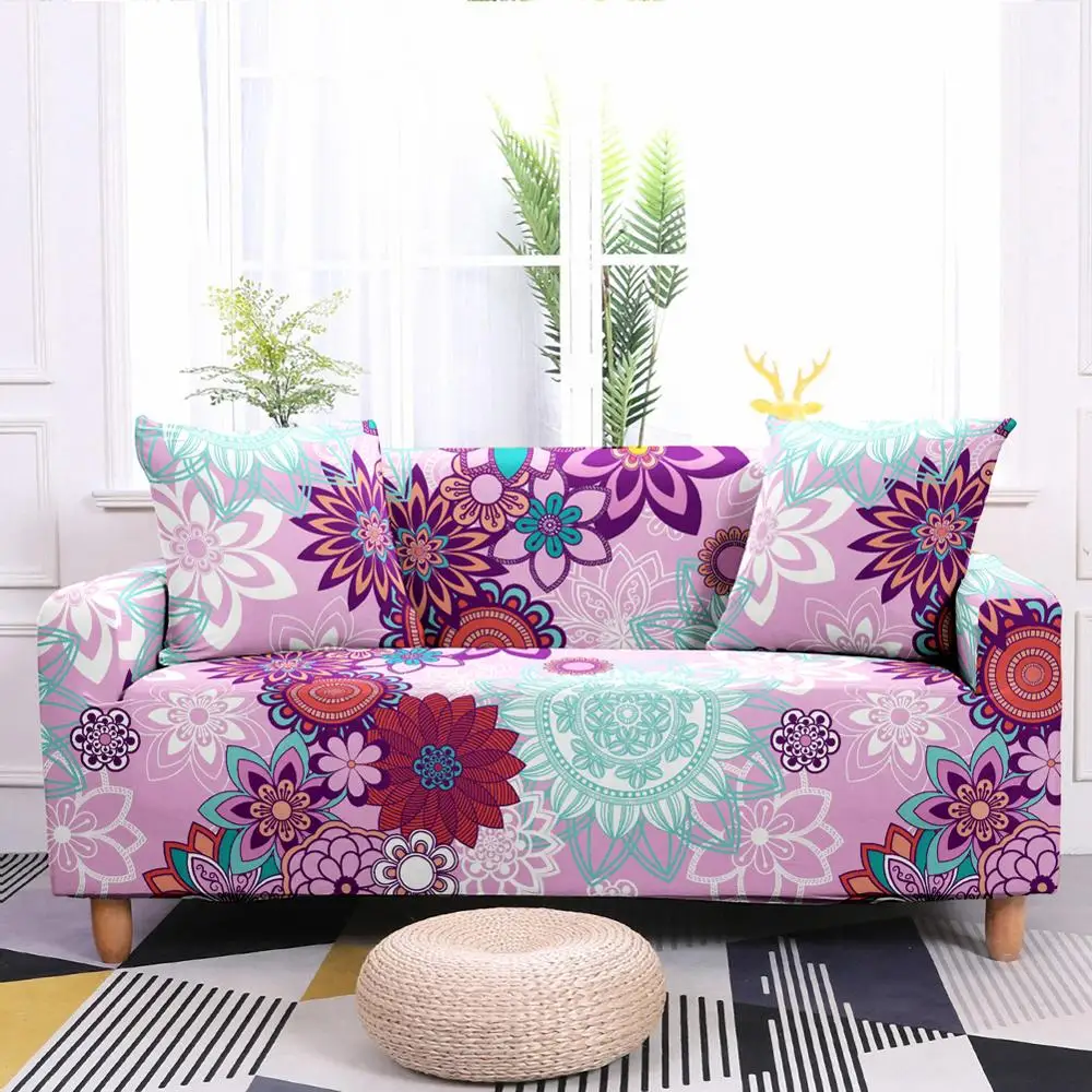 Эластичный чехол для дивана с 3D рисунком мандалы гостиной эластичный