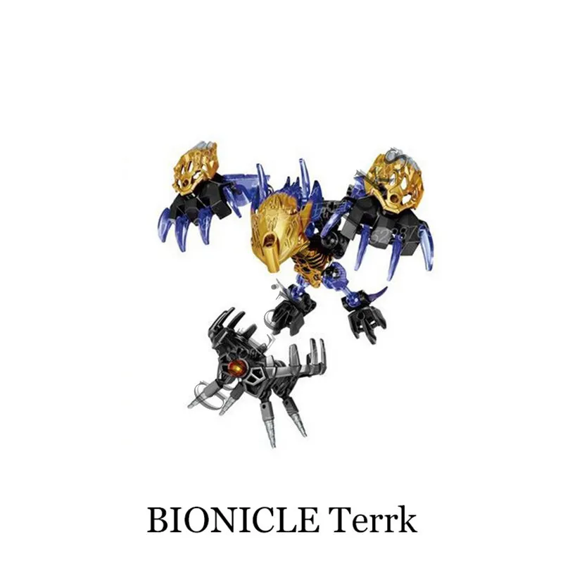 609-5 BIONICLE Mask Maker VS Skull Grinder Биохимический Воин Строительный блок Набор роботов Модель Кирпичи совместим с 70795 детские игрушки - Цвет: 609-5