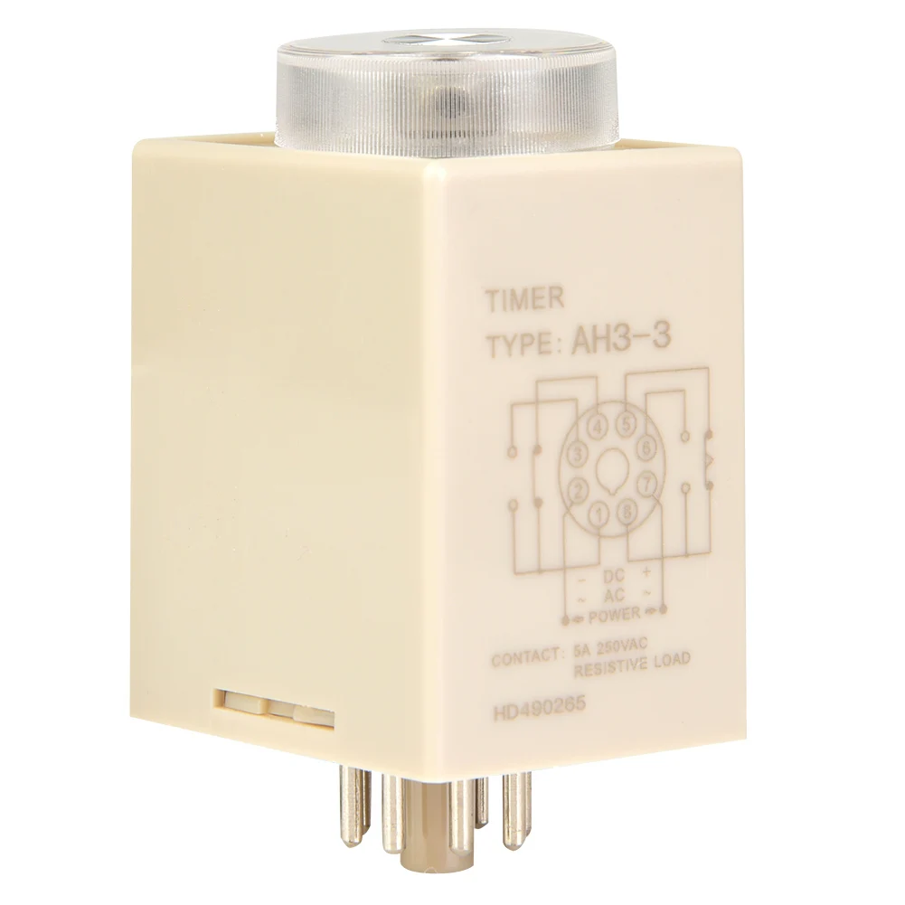 AH3-3 AC 220V 50/60Hz 1/3/6/10/30/60 секунд Мощность на таймер задержки Реле времени ec |