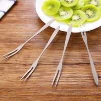 5pcs western style stainless steel fruit fork western small fork multi purpose snack cake dessert fork cafeteria home tableware