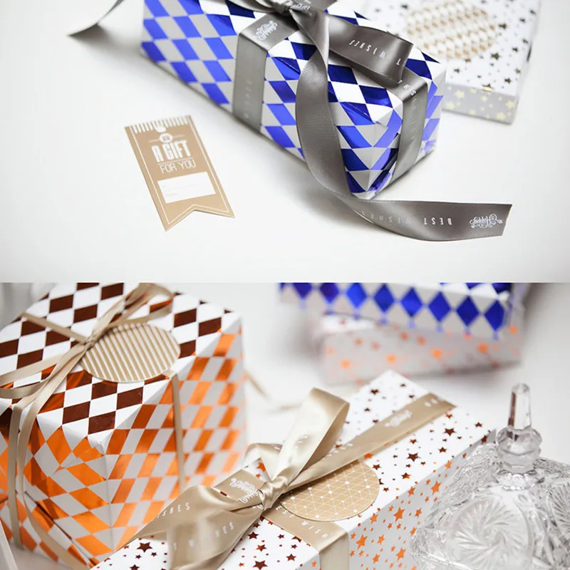 

New 4pcs Gold Shiny Paper Gift Wrapping Paper Gift Packing Craft Paper for Boyfriend Birthday Party Business Gifts Valentine's