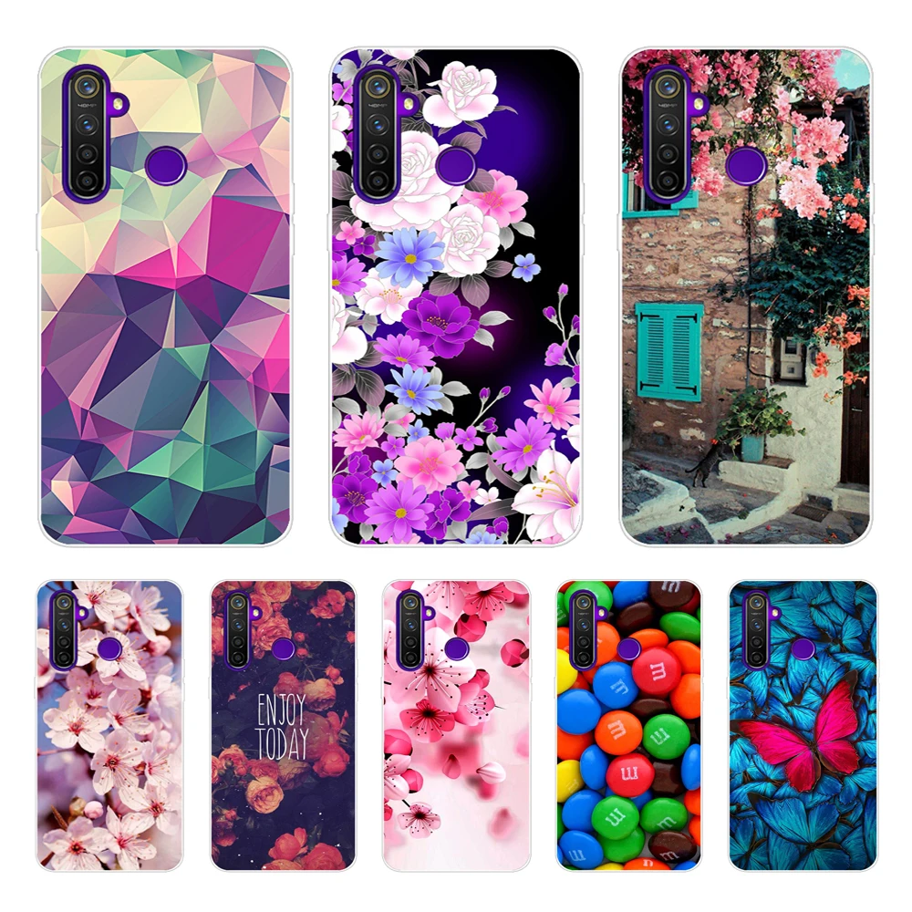 Чехлы для Realme 5, чехол для OPPO Realme 5 Pro RMX1971 Realme5 5Pro, задняя крышка из ТПУ, Мраморная Обложка