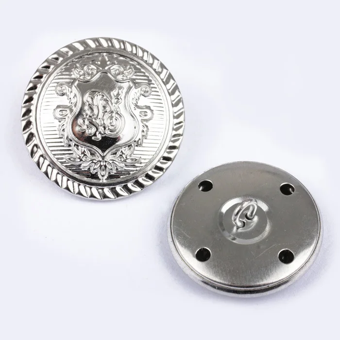 silver 10 шт. Ретро Металлическая пуговица состаренная латунь, медь джинсовый пиджак кнопка декоративная ткань Пряжка швейная машина кнопка - Цвет: silver