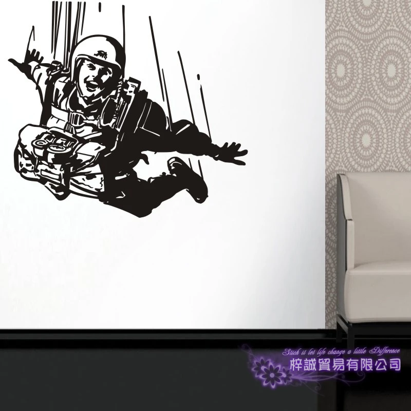 Парашютная наклейка с парашютом на автомобиль постеры для экстремальных видов