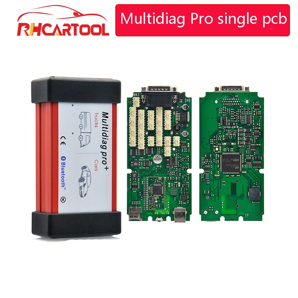 OBD2 Multidiag pro OBD2 автоматический сканер Multidiag PRO VCI R3/ R1 Одиночный Зеленый PCB OBDII Автомобильный грузовик диагностический инструмент