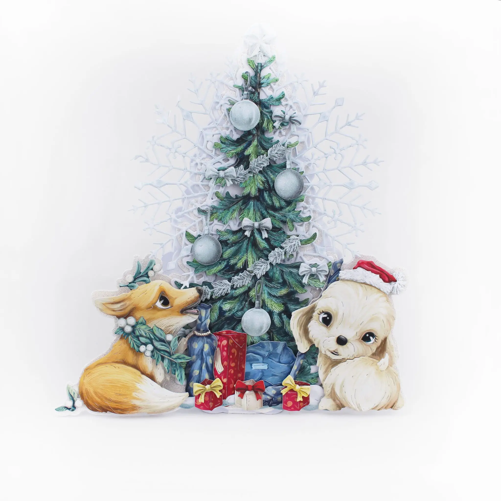 

Cute Dog Elk Animal Christmas Stamps And Dies New Arrival 2021Scrapbook Diary Decoration Stencil Embossing Template Diy Greeting