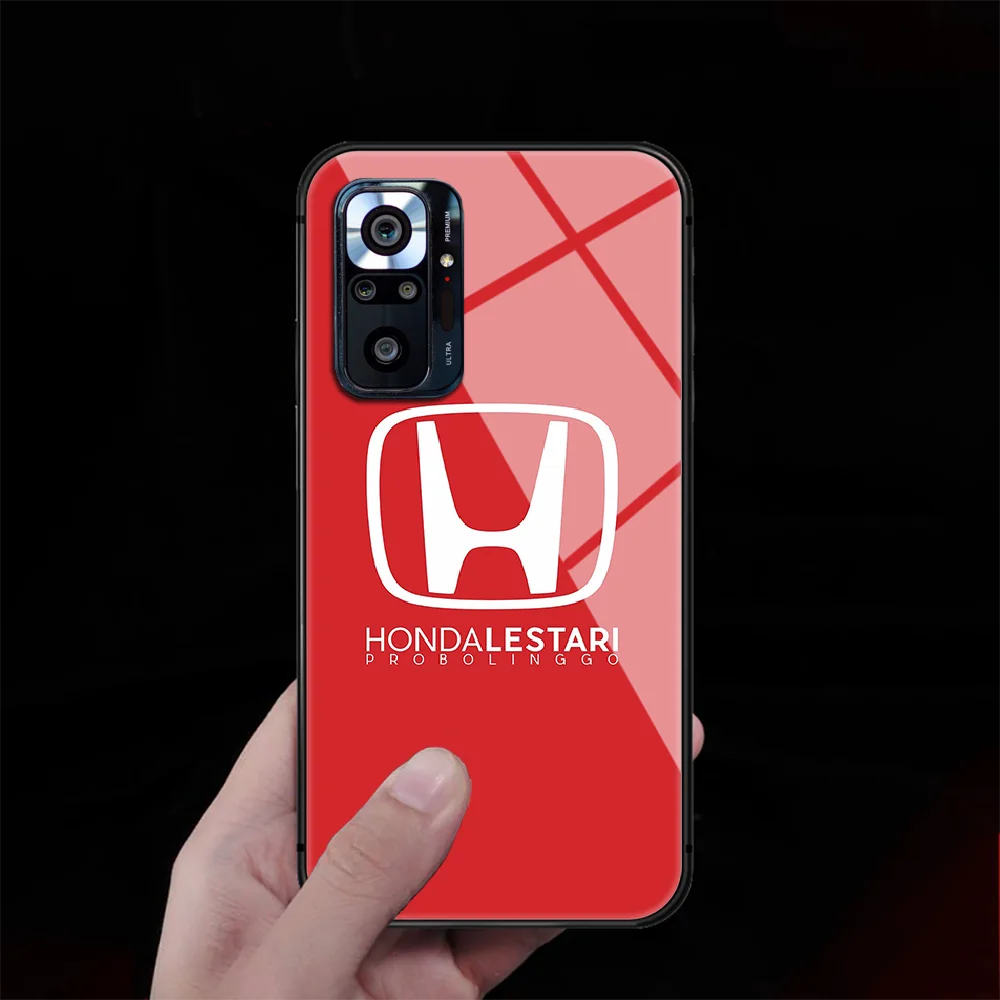 

Car Honda Civic Type R Tempered Glass Phone Case Cover For Xiaomi Redmi Note 7 8 9 10 K40 A C S T Pro Black Waterproof Pretty
