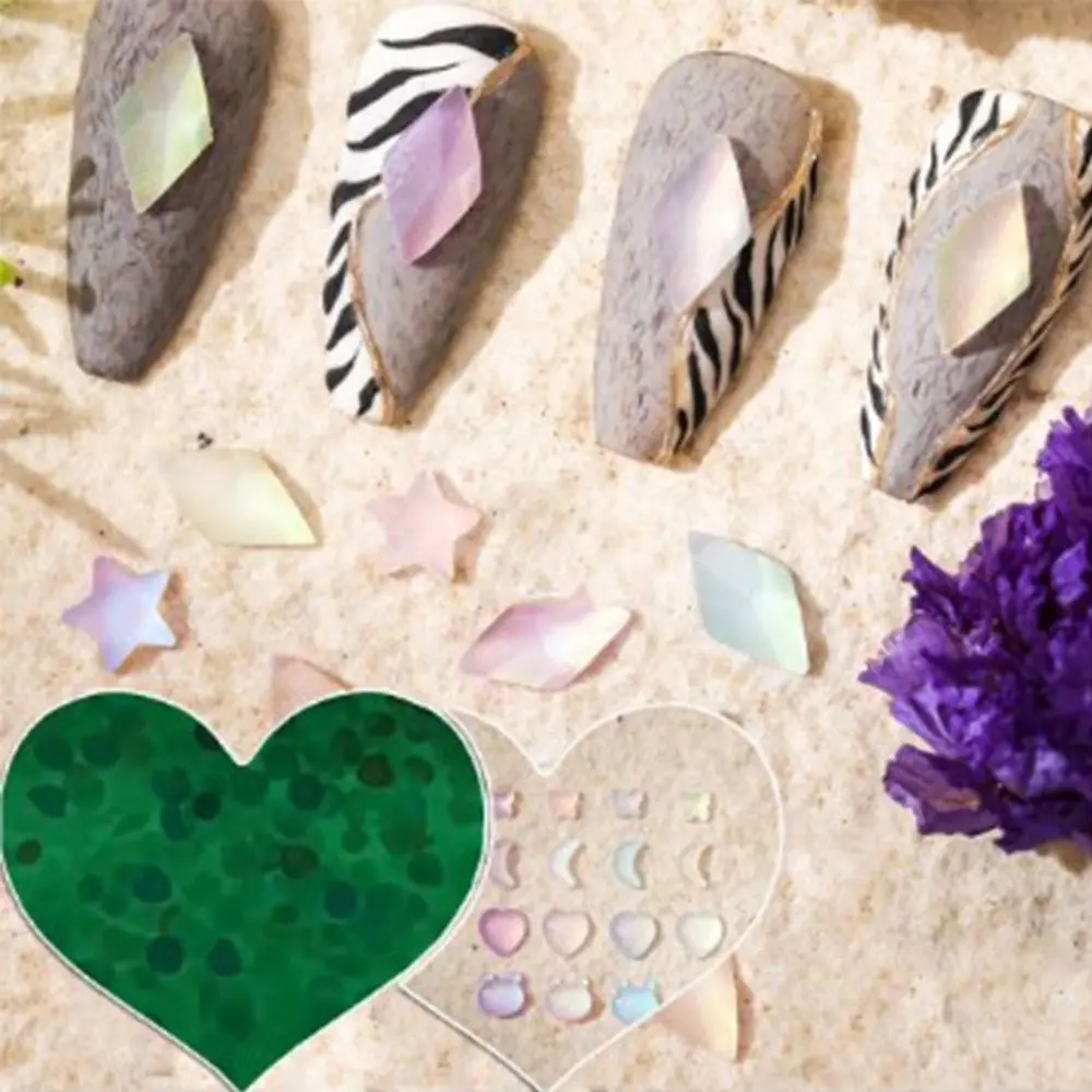 

50Pcs Luminous Nail Art Decorations Moon Love Bear Butterfly Design Cartoon DIY Nails Rhinestone Cute Jelly Manicure Accessories