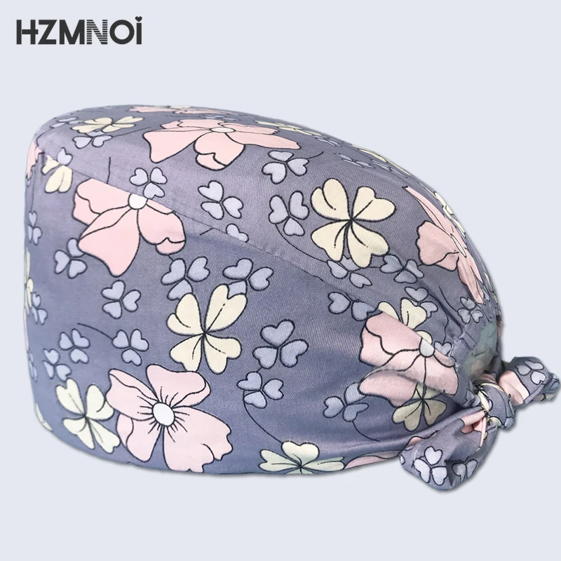 Шапка с мультяшным принтом для мужчин и женщин впитывающая пот косметолога