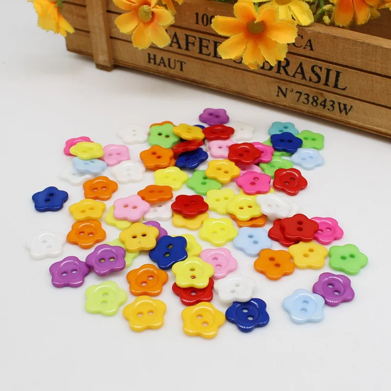 

50/100 шт. в форме цветка, смешанные пуговицы для рубашки для ремесел, детские швейные аксессуары, сделай сам, скрапбукинг