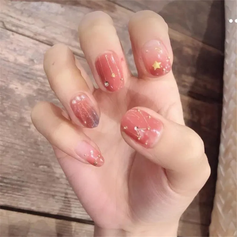 14 насадок/лист полное покрытие наклейки для ногтей лак полоски простые украшения