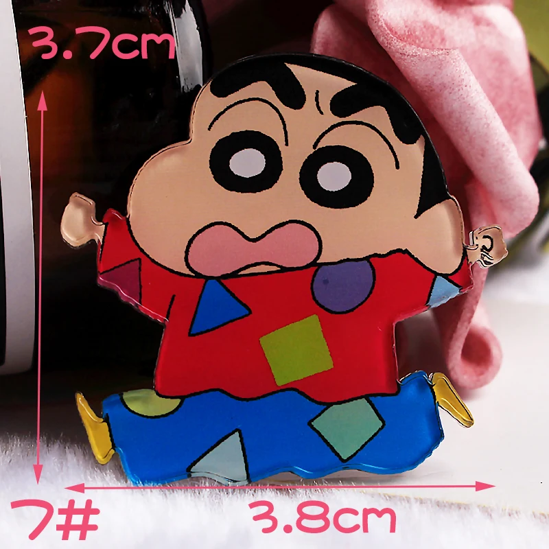 1 шт. Crayon Shin-chan мультфильм демон значки на одежду акриловые значки Kawaii значки на рюкзак булавка брошь значок Y13
