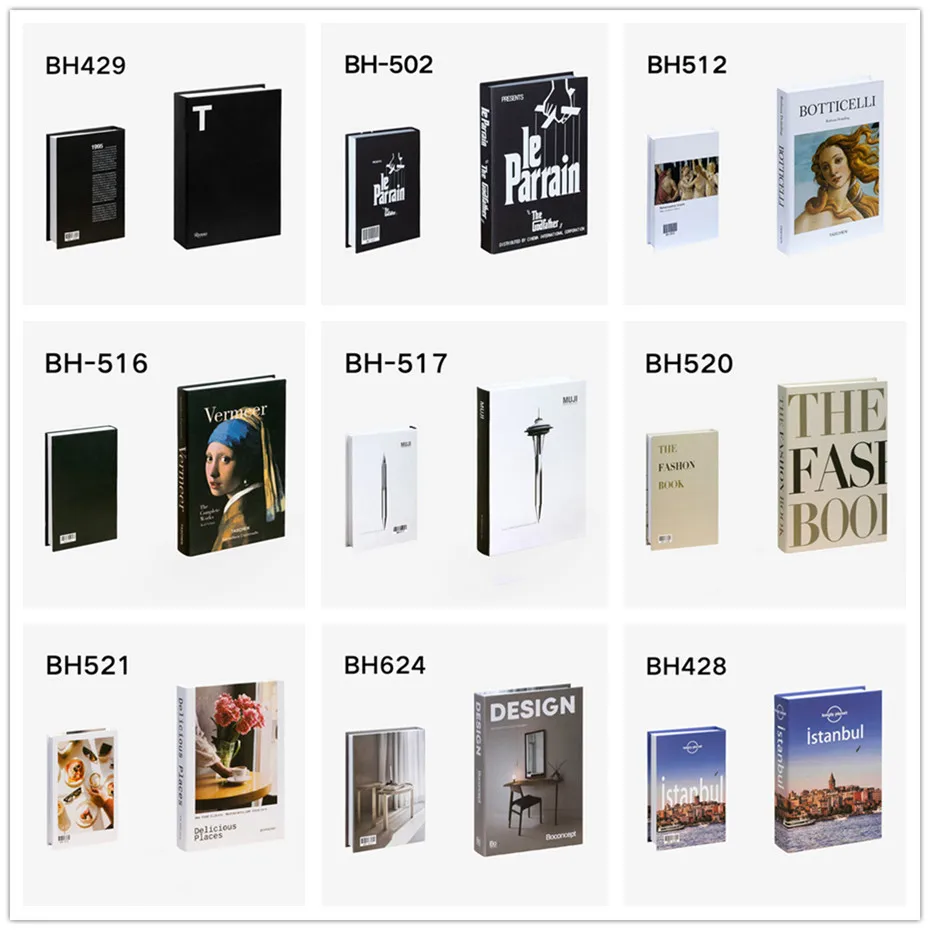 

Can Open Fake Book Cover Fashion Books Art Painting Poster Fashion Book Hotel Coffee Shop Simulation Book Model Home Decor Book