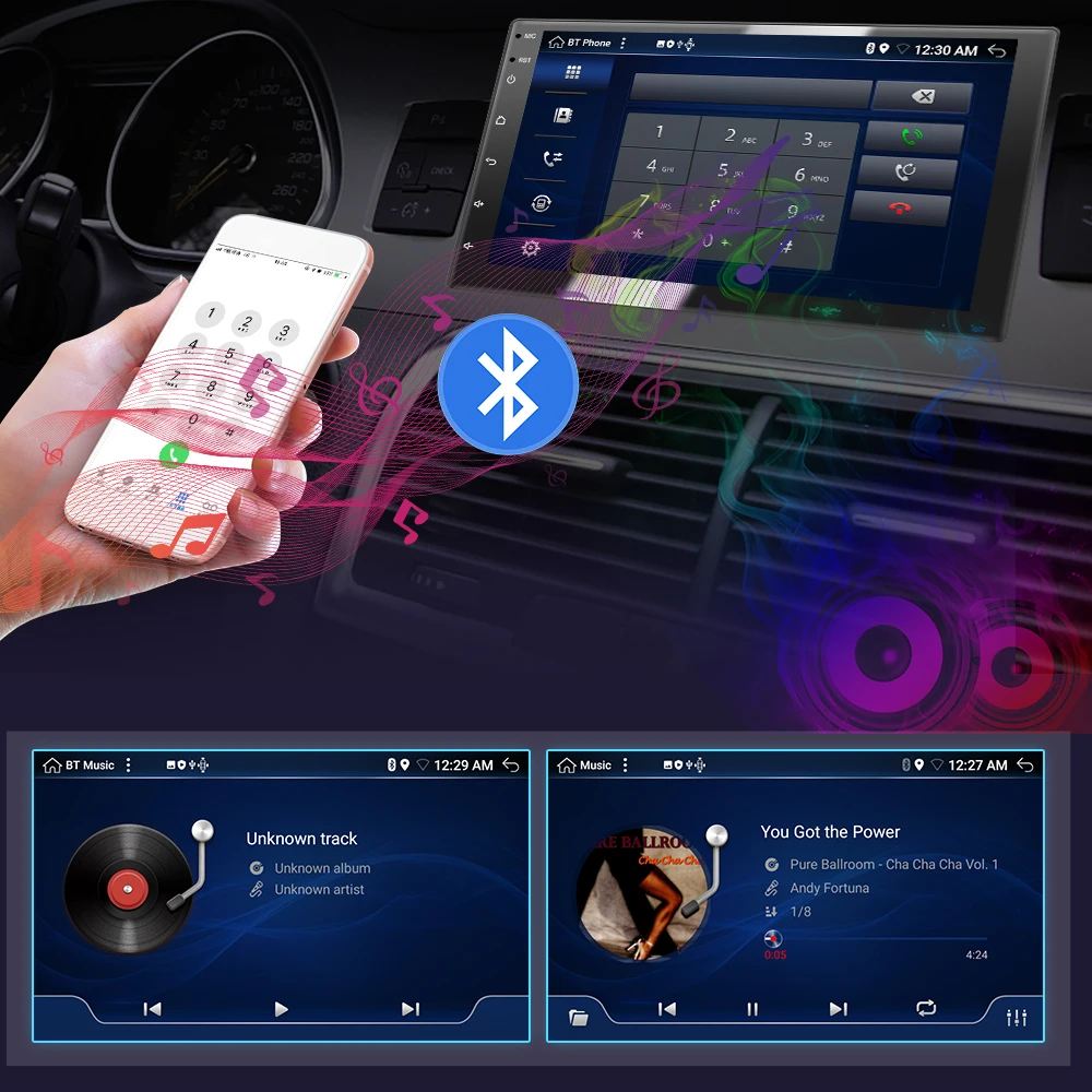 Автомагнитола Eunavi универсальная мультимедийный плеер на Android с GPS 4 Гб ОЗУ 64 ПЗУ