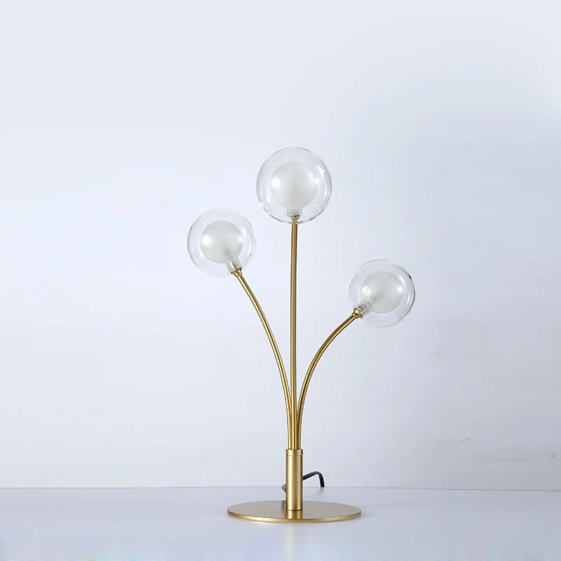 Скандинавский художественный декор светодиодная настольная лампа стеклянный