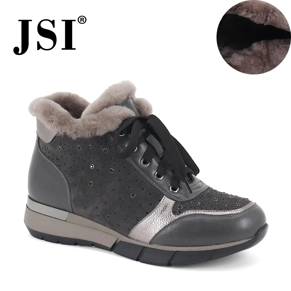 JSI/Новинка Зимняя женская обувь на плоской подошве Удобная Высококачественная