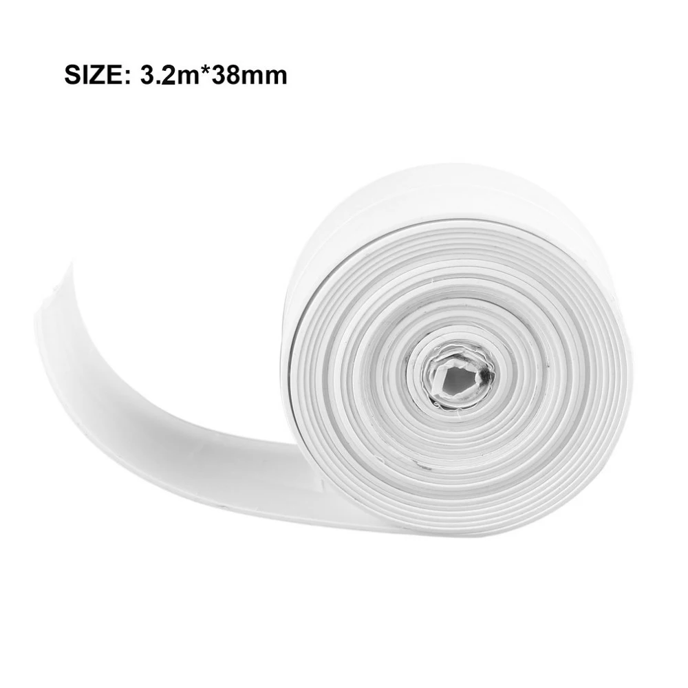 

3.2mx38mm Bathroom Shower Sink Bath Sealing Strip Tape White PVC Self Adhesive Wall Stickers Waterproof Wall Sticker for Kitchen