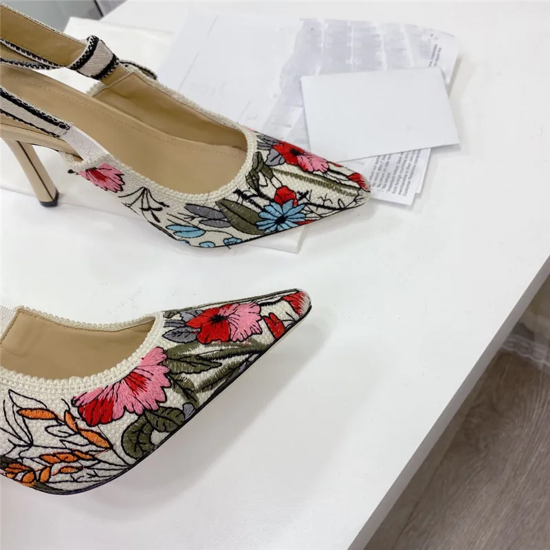 

Leather Sole Heel Sandals Women Elegant Ladies Shoes Quality Shoes Women Wedding Party Heels Shoes Female Pointed Toe Stilettos