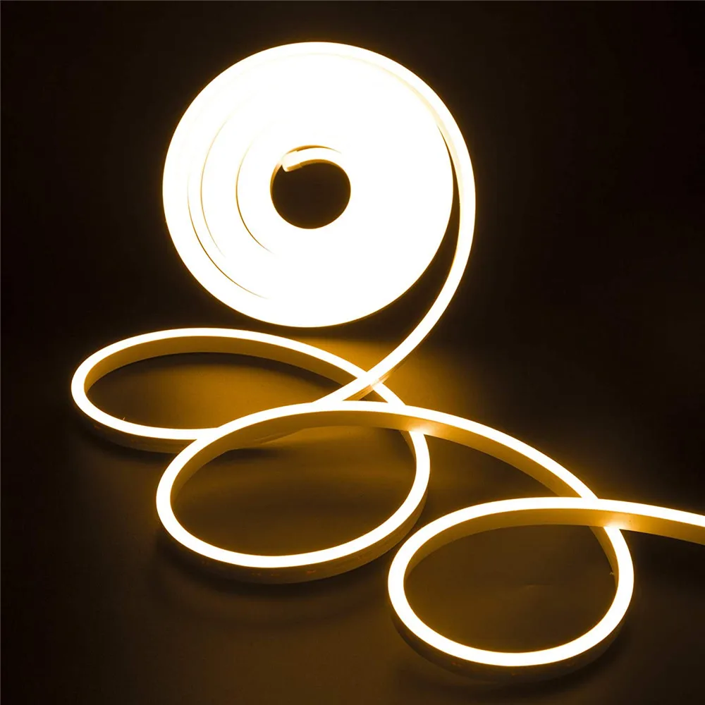 Neon LED Lights With 12V 220V Flexible DIY Modeling Lighting Outdoor Waterproof Strip Light Living Room Ceiling Light Strip 1M