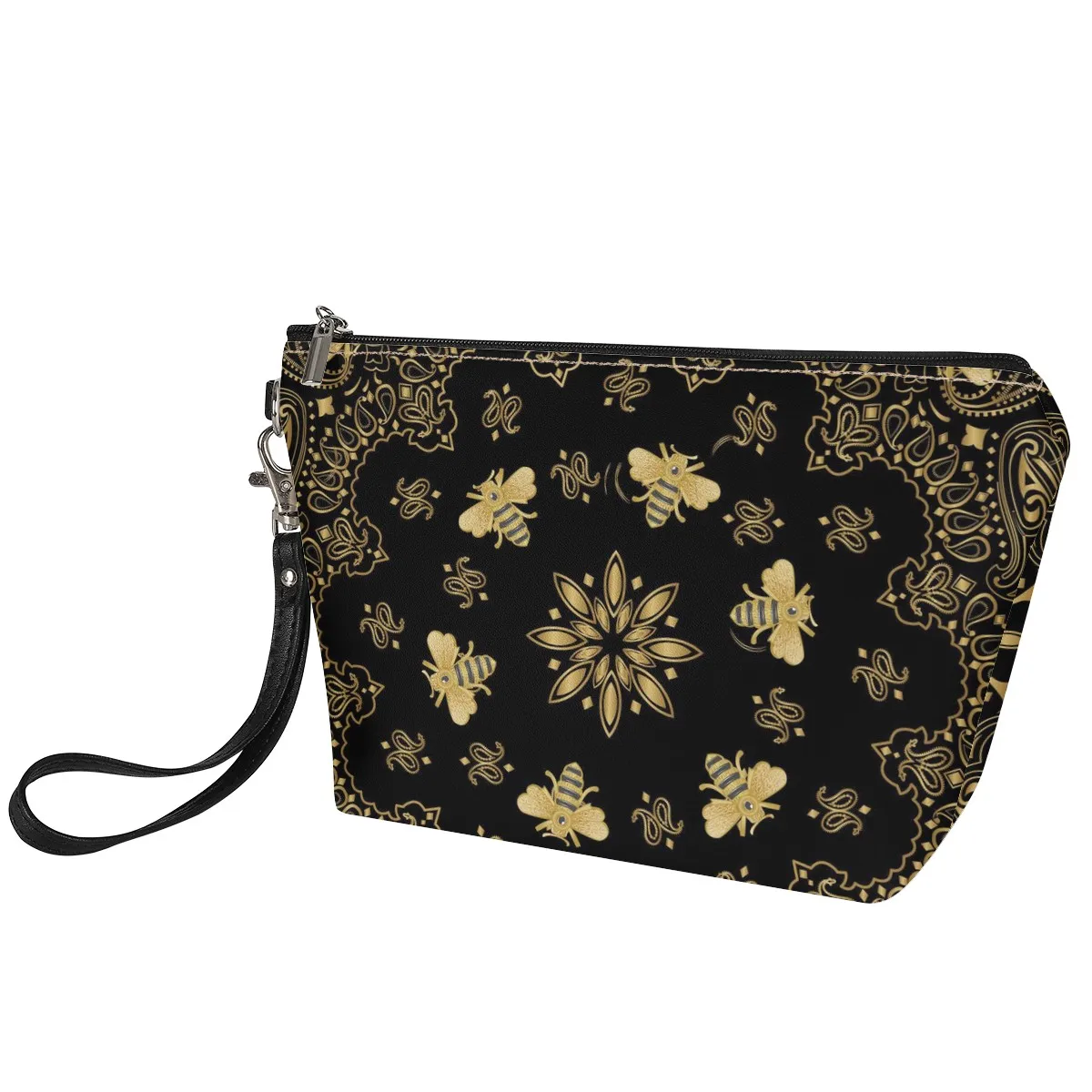 

Promotional Gift Polynesian Traditional Tribal Print Travel Makeup Banda With Zipper Personalized Waterproof Cosmetic Bags Women