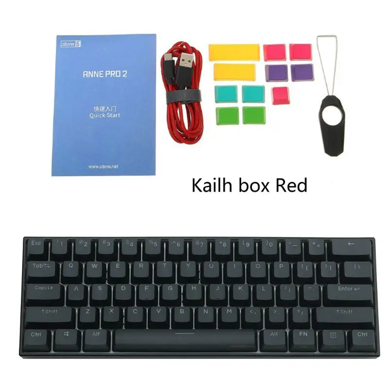 

60% Mechanical Keyboard Bluetooth 4.0 Type-C RGB 61 Keys Kailh Box Switch