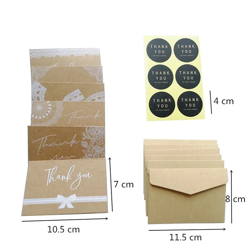 

20sets round thank you Custom Stickers Stationery Sticker with envelope card Labels stationery