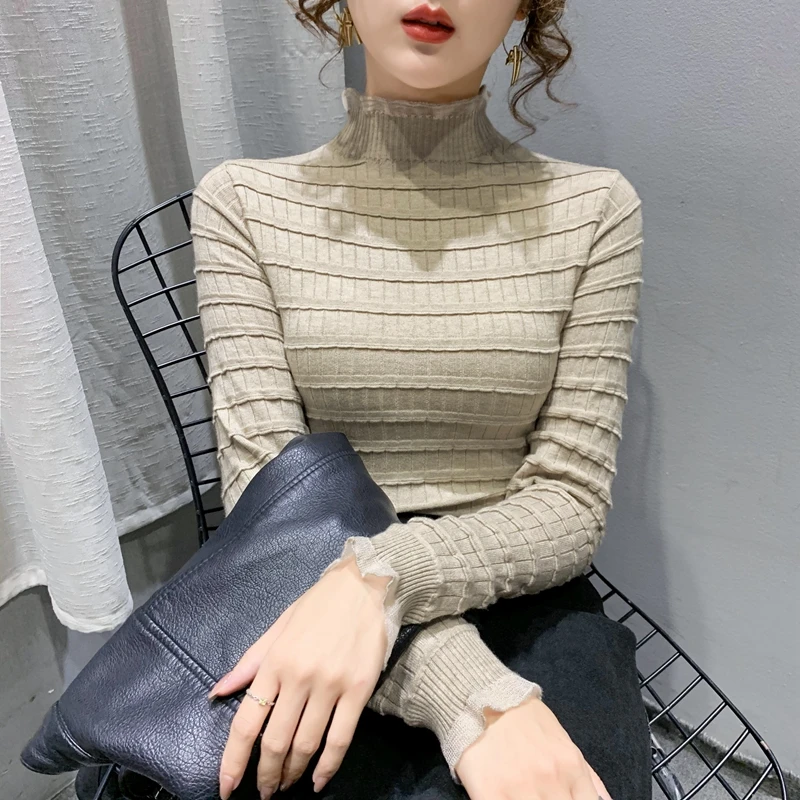 

21625 hall, row 1, No. 3 (top)] настоящий кружевной однотонный пуловер, вязаная рубашка [1035] 34