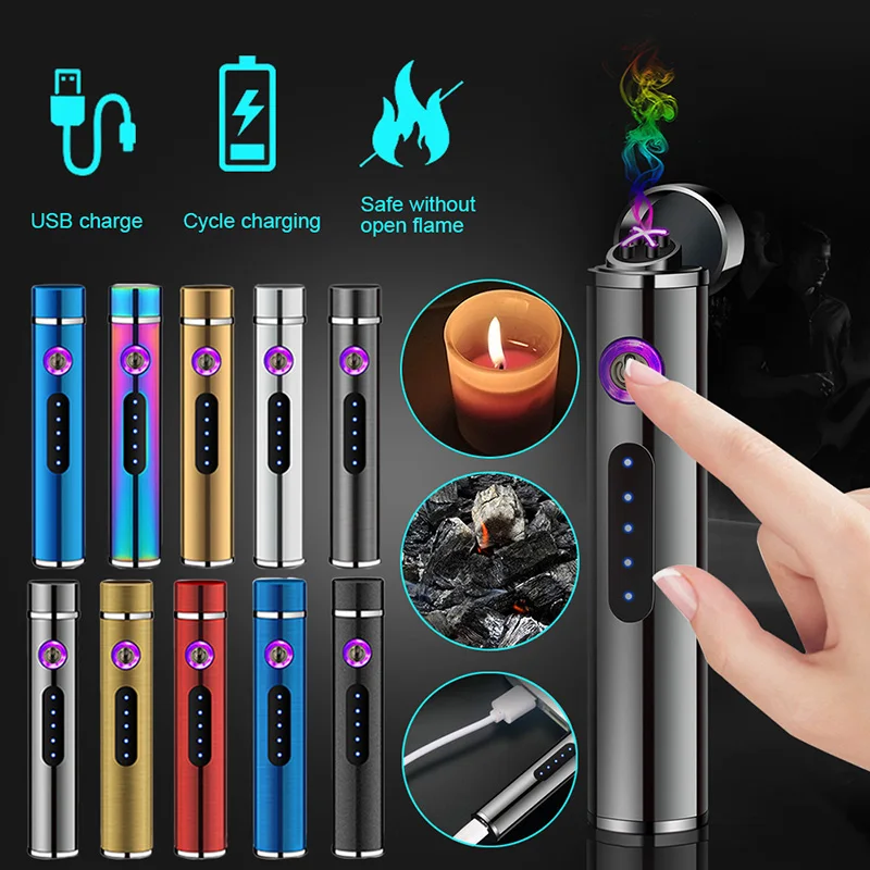 NEW USB lighter Cigarette Lighter Double Arc Windproof Electronic Smoking Electric | Дом и сад
