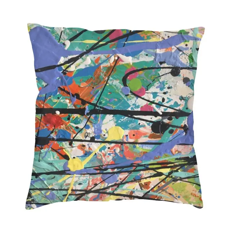 

Абстрактный брызговик и приборная панель, вдохновленный Джексоном, стиль Поллока, американский художник, декоративная подушка для дома