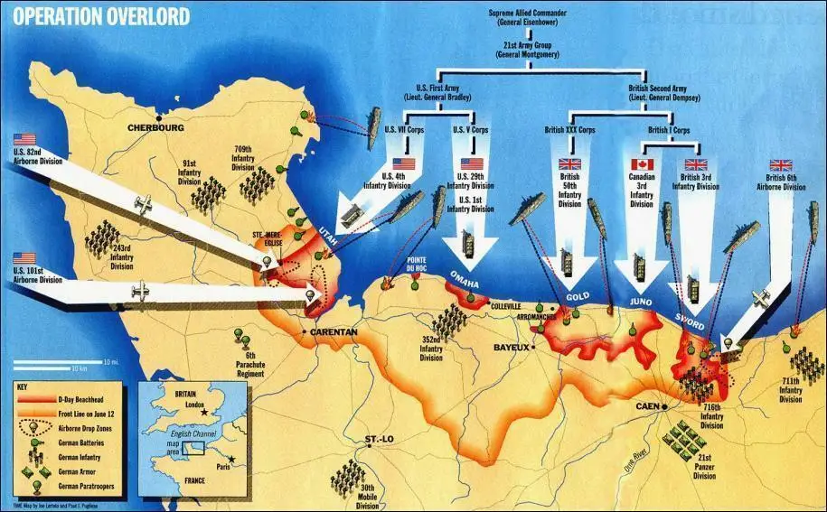 

Operación Overlord WW2, металлический картел, плакат