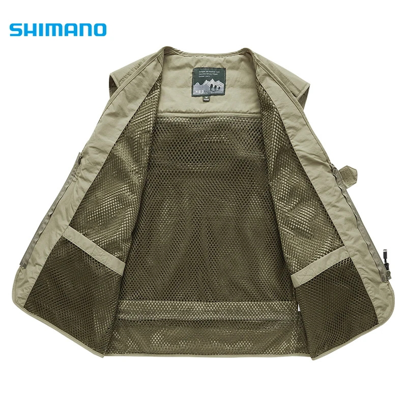 

Shimanos Fishing Vest Breathable Fishing Clothing Men's Quick Dry Outdoor Sport Fishing Clothes Summer Casual Vest Multi Pockets