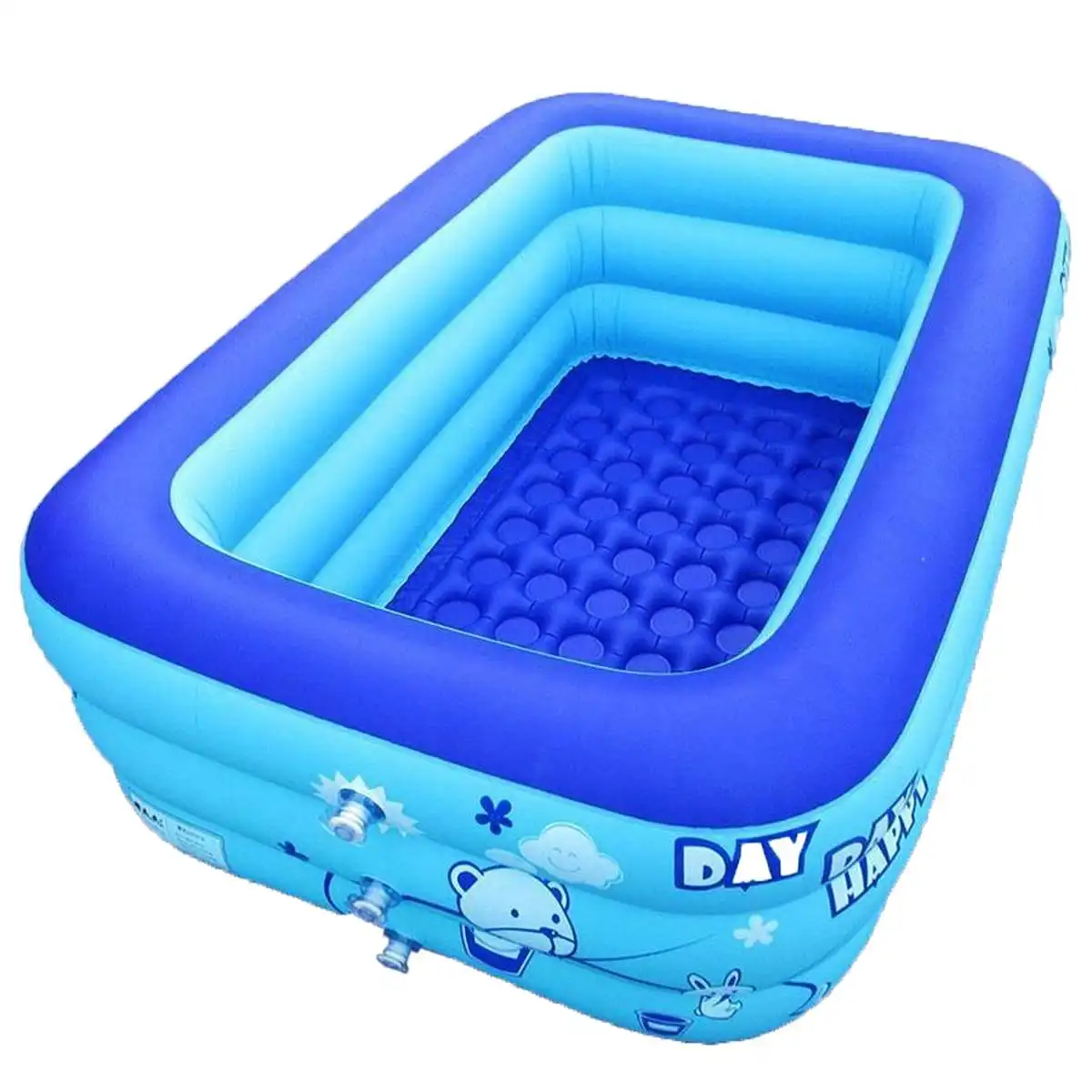 

113/123CM 3 Layers Children Inflatable Pool Bathing Tub Baby Kid Home Outdoor Large Inflatable Square Swimming Pool Water Play