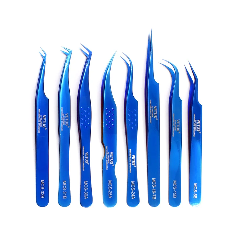 

professional eyelash makeup forceps, perfect Eyelash Extension and closure beauty tool, blue